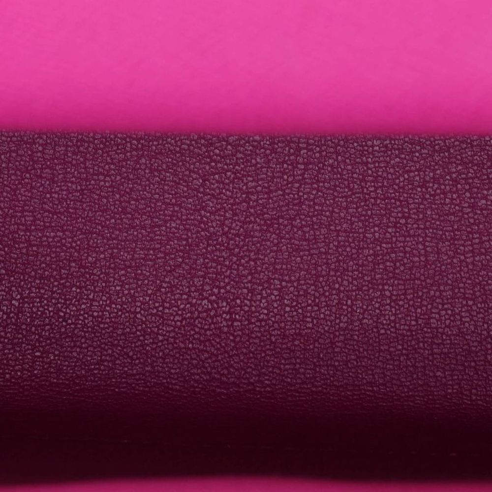 Hermes Kelly Handbag Rose Pourpre Epsom with Palladium Hardware 25 Pink - Picture 7 of 8